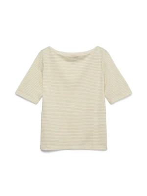 Vero Moda Koszulka w kolorze beżowo-białym rozmiar: S