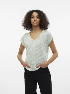Vero Moda Koszulka w kolorze beżowo-turkusowym rozmiar: XL
