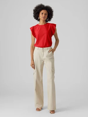 Vero Moda Koszulka w kolorze czerwonym rozmiar: XS
