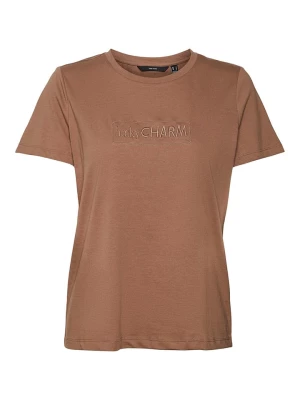 Vero Moda Koszulka w kolorze jasnobrązowym rozmiar: XS