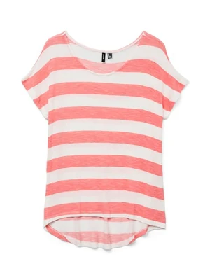 Vero Moda Koszulka w kolorze koralowo-białym rozmiar: M