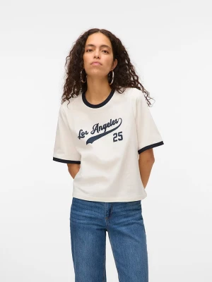 Vero Moda Koszulka w kolorze kremowo-granatowym rozmiar: XL