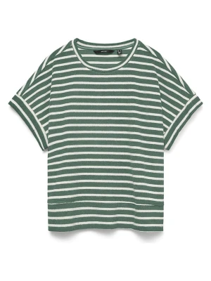 Vero Moda Koszulka w kolorze zielono-białym rozmiar: S