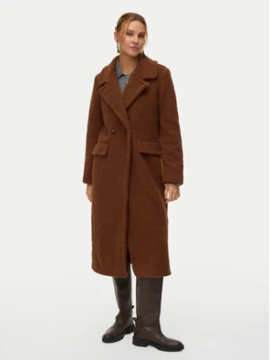 Vero Moda Kożuch Teresa 10333681 Brązowy Regular Fit