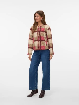 Vero Moda Kurtka pluszowa w kolorze beżowo-jasnoróżowym rozmiar: XS
