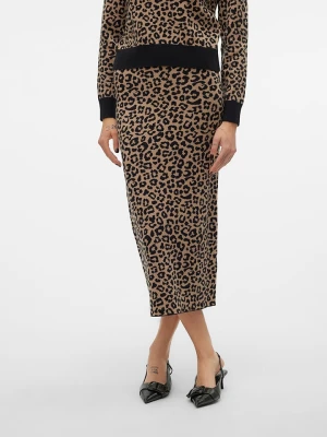 Vero Moda Spódnica dzianinowa w kolorze beżowym rozmiar: M