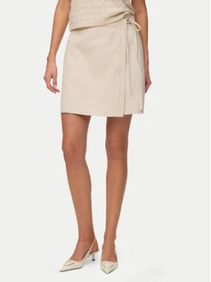 Vero Moda Spódnica jeansowa Liza 10332535 Beżowy jasny Regular Fit