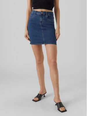 Vero Moda Spódnica jeansowa Luna 10279491 Niebieski Regular Fit