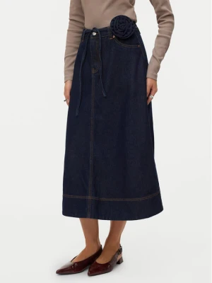 Vero Moda Spódnica jeansowa Ruth 10343067 Granatowy A-Line Fit