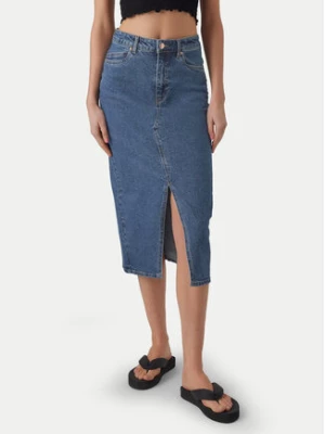 Vero Moda Spódnica jeansowa Veri 10295731 Niebieski Regular Fit