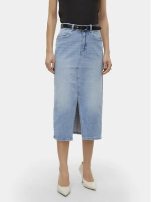 Vero Moda Spódnica jeansowa Veri 10295731 Niebieski Regular Fit