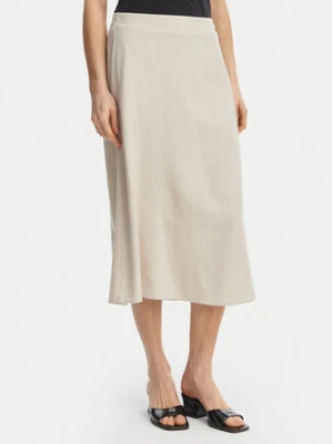 Vero Moda Spódnica midi Mymilo 10340419 Beżowy jasny Regular Fit