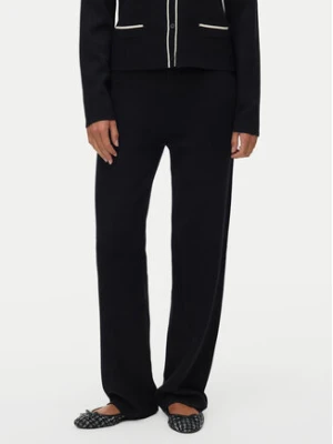 Vero Moda Spodnie dzianinowe Gold 10337637 Czarny Loose Fit