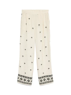 Vero Moda Spodnie materiałowe Kai 10345546 Kremowy Regular Fit