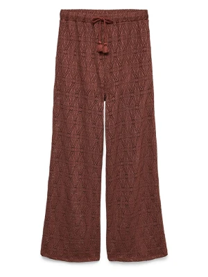 Vero Moda Spodnie w kolorze brązowym rozmiar: L