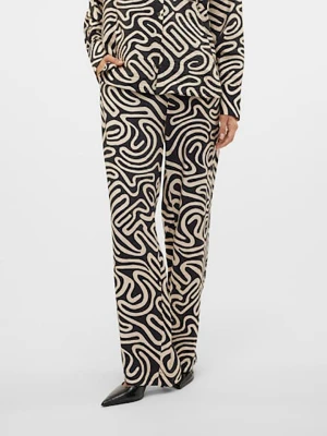 Vero Moda Spodnie w kolorze czarno-beżowym rozmiar: S