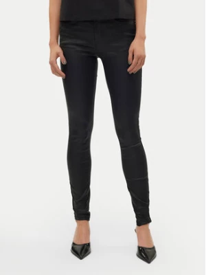 Vero Moda Spodnie z imitacji skóry Flash 10314591 Czarny Skinny Fit