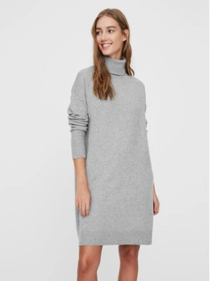 Vero Moda Sukienka dzianinowa 10199744 Szary Regular Fit