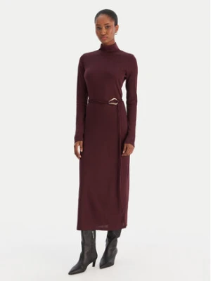 Vero Moda Sukienka dzianinowa Louisa 10336207 Bordowy Loose Fit