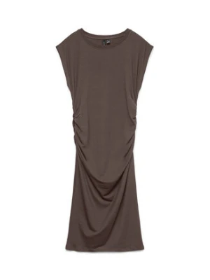 Vero Moda Sukienka koktajlowa Sarah  10346941 Brązowy ciemny Slim Fit