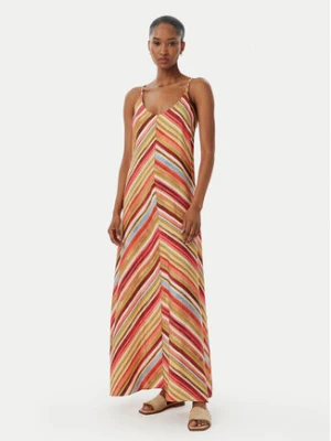 Vero Moda Sukienka letnia Ellie 10345251 Pomarańczowy Regular Fit