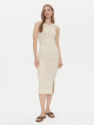 Vero Moda Sukienka letnia Fabienne 10317250 Beżowy Slim Fit