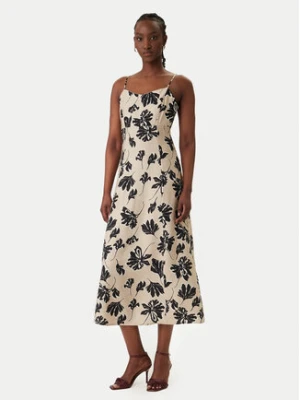 Vero Moda Sukienka letnia Jennifer 10341972 Beżowy Regular Fit