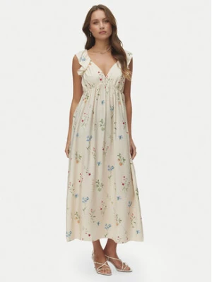 Vero Moda Sukienka letnia Josie 10324125 Beżowy Regular Fit