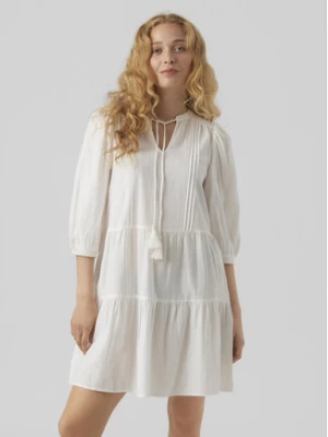 Vero Moda Sukienka letnia Pretty 10279712 Biały Regular Fit