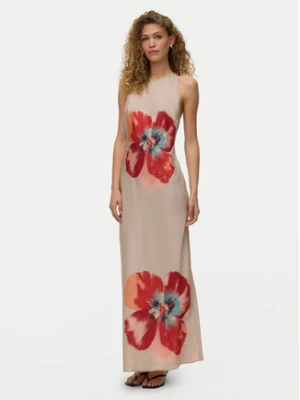 Vero Moda Sukienka letnia Reba 10345415 Beżowy jasny Regular Fit