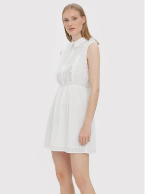 Vero Moda Sukienka letnia Sally 10272001 Biały Regular Fit