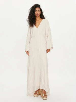 Vero Moda Sukienka letnia Tara 10304254 Écru Loose Fit