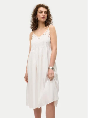 Vero Moda Sukienka letnia Vera 10326447 Biały Regular Fit