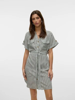 Vero Moda Sukienka w kolorze antracytowo-białym rozmiar: M