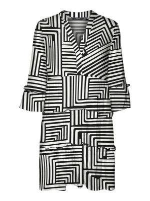 Vero Moda Sukienka w kolorze biało-czarnym rozmiar: L