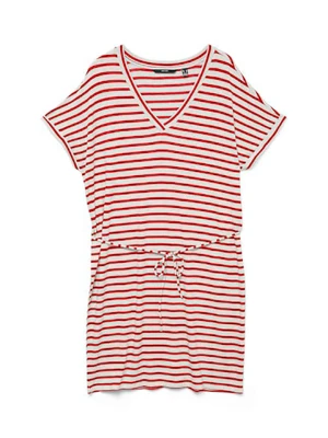 Vero Moda Sukienka w kolorze biało-czerwonym rozmiar: XS