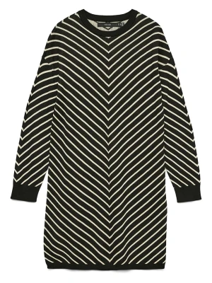 Vero Moda Sukienka w kolorze czarno-kremowym rozmiar: L