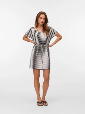Vero Moda Sukienka w kolorze kremowo-granatowym rozmiar: S