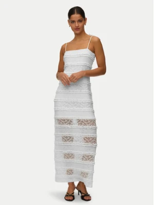 Vero Moda Sukienka wieczorowa Lucia 10348443 Kremowy Regular Fit