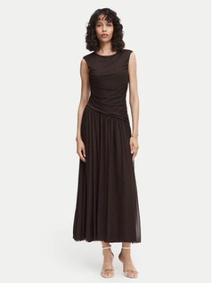 Vero Moda Sukienka wieczorowa Penelope 10351455 Brązowy ciemny Regular Fit