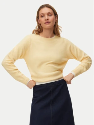 Vero Moda Sweter Doffy 10201022 Żółty Regular Fit