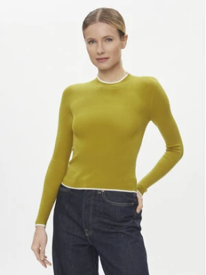 Vero Moda Sweter Flouncy 10299604 Żółty Slim Fit