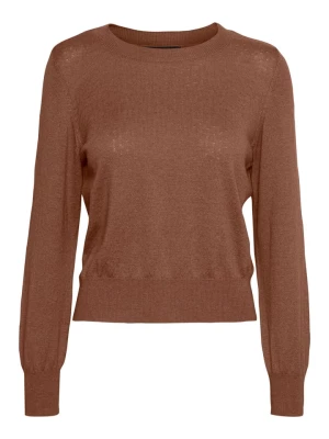 Vero Moda Sweter "Frederikke" w kolorze brązowym rozmiar: XL