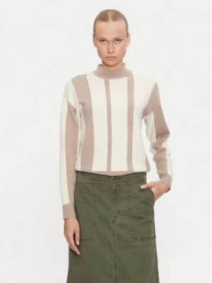 Vero Moda Sweter Gold New Art 10311357 Beżowy Regular Fit