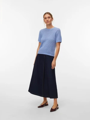 Vero Moda Sweter "Jaqueline" w kolorze błękitnym rozmiar: L