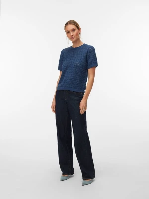 Vero Moda Sweter "Jaqueline" w kolorze granatowym rozmiar: L