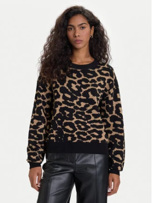 Vero Moda Sweter Siljeanimal 10330808 Brązowy Regular Fit
