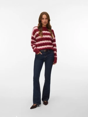 Vero Moda Sweter w kolorze bordowo-jasnoróżowym rozmiar: M