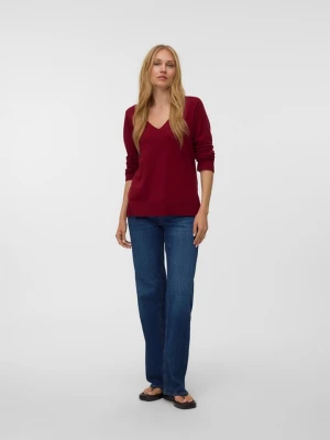 Vero Moda Sweter w kolorze bordowym rozmiar: XS