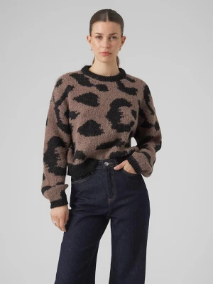 Vero Moda Sweter w kolorze brązowo-czarnym rozmiar: XL